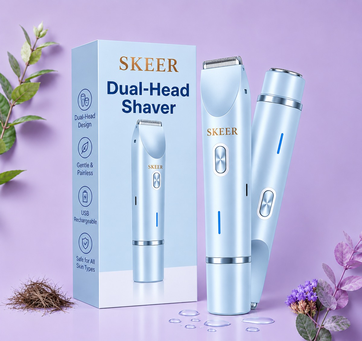 SKEER™ Dual Headed Electric Shaver